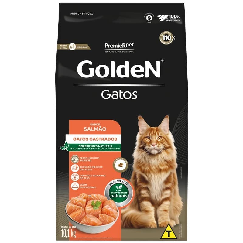 GOLDEN GATOS CASTR ADULT SALMAO 10,1KG